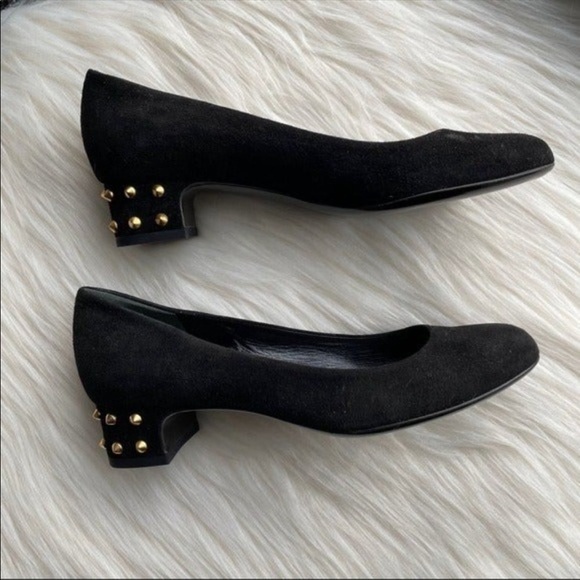 NEW Gucci Studded Suede Flats - Picture 2 of 11